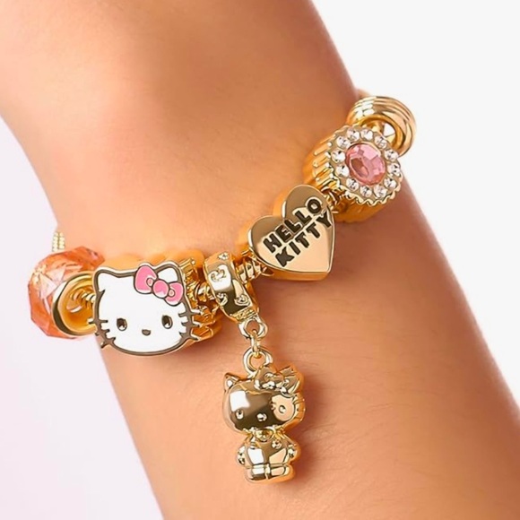 Hello Kitty pandora look bracelet in gold tone New! - Picture 2 of 2
